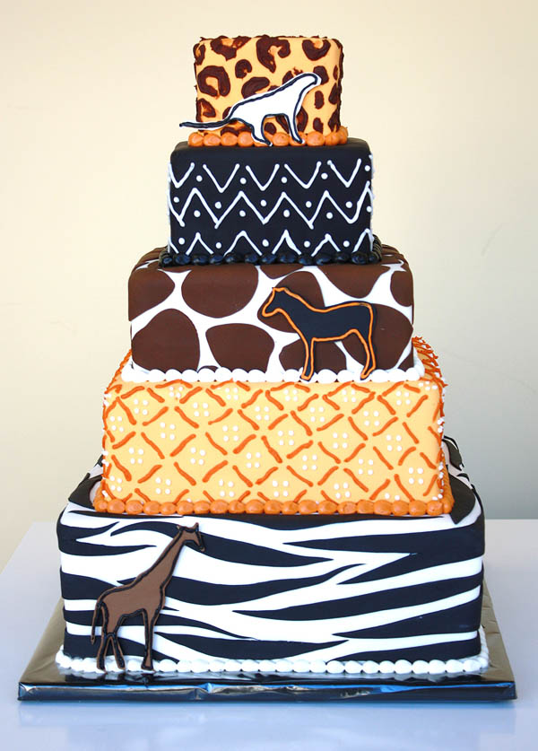 African Style Tower Cake