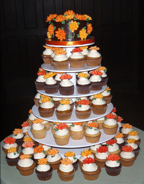 Autumn Cupcake Tower