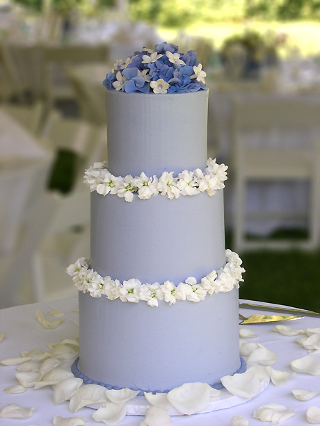 Blue Tower with Flowers