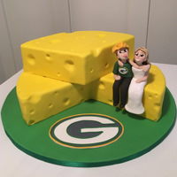 Green Bay Packers Cheesehead Cake