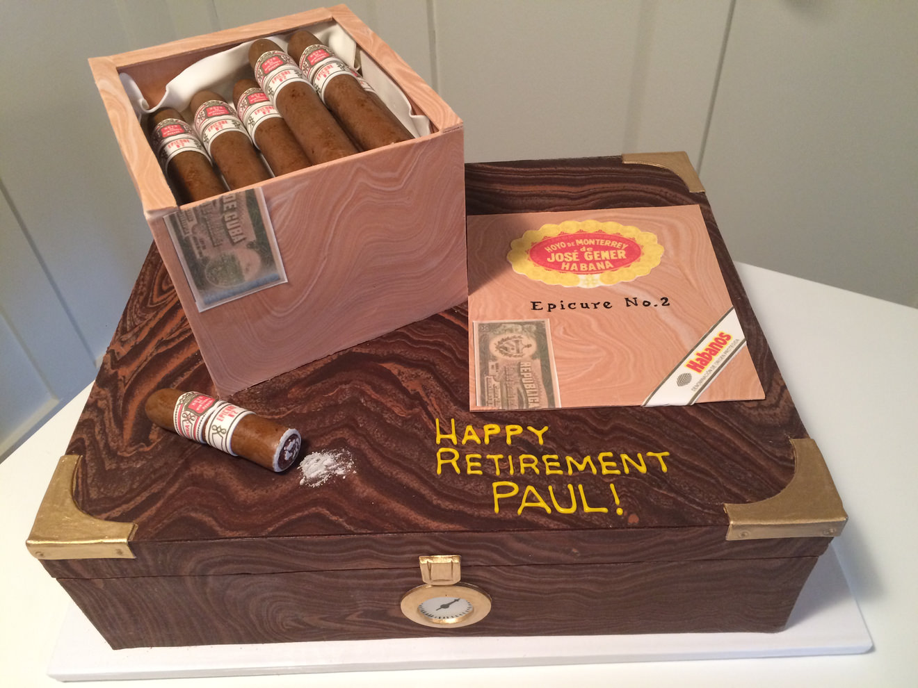 Cigar Humidor Cake