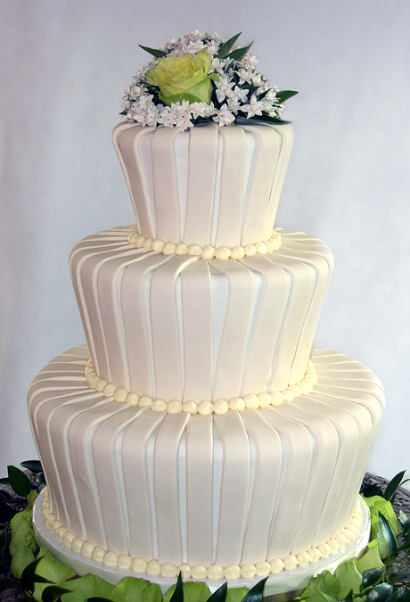 Funky Striped Wedding Cake