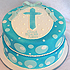 Powder Blue Christening Cake