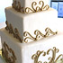 Wedding Cake With Golden Filigree