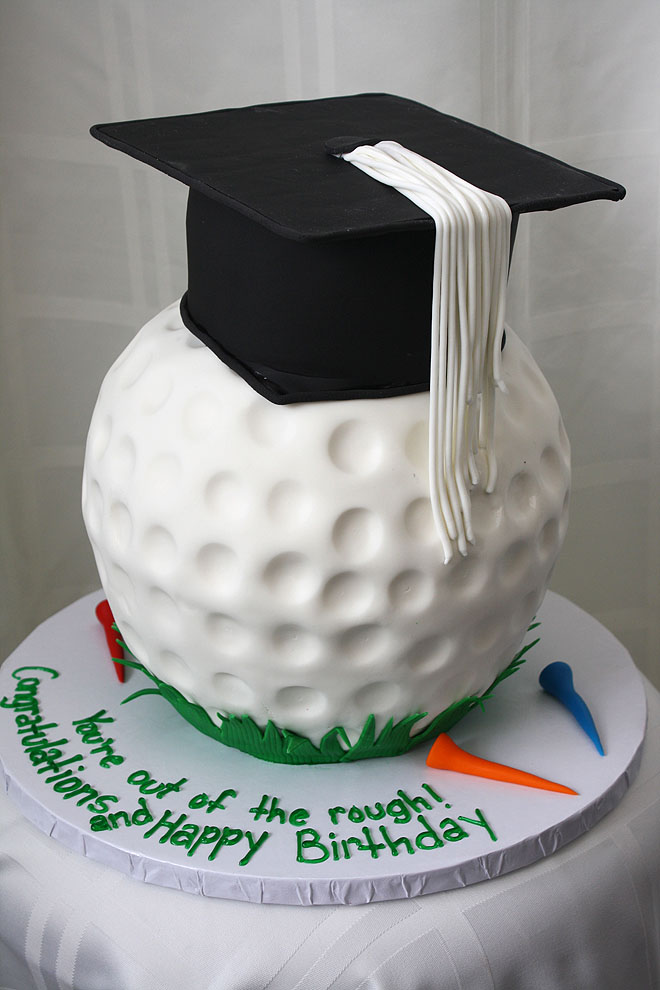 Golf Ball Graduation Cake