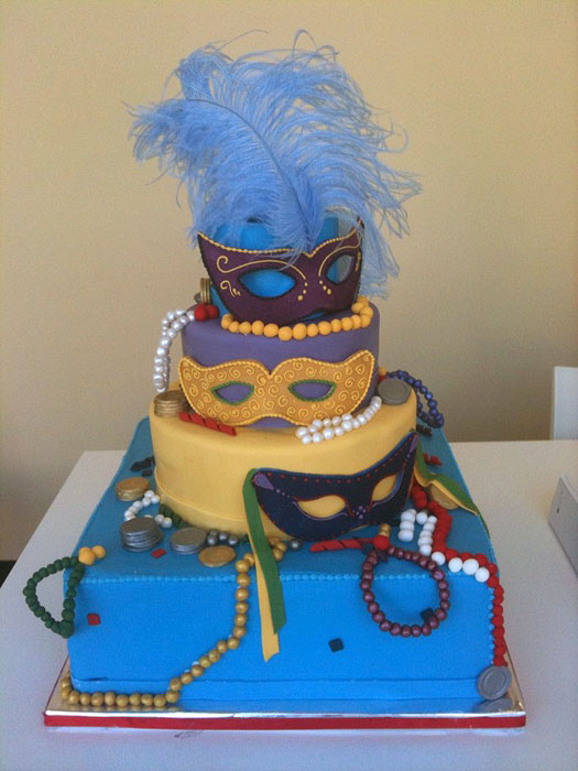 Mardi Gras Cake