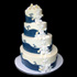 Wedding Cake with Navy Accents