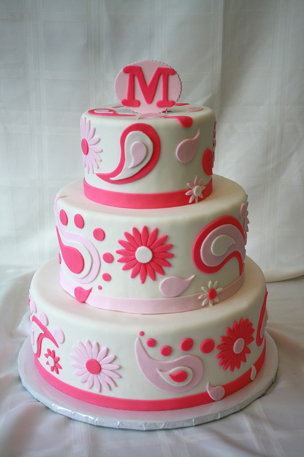 Pink Paisley Cake