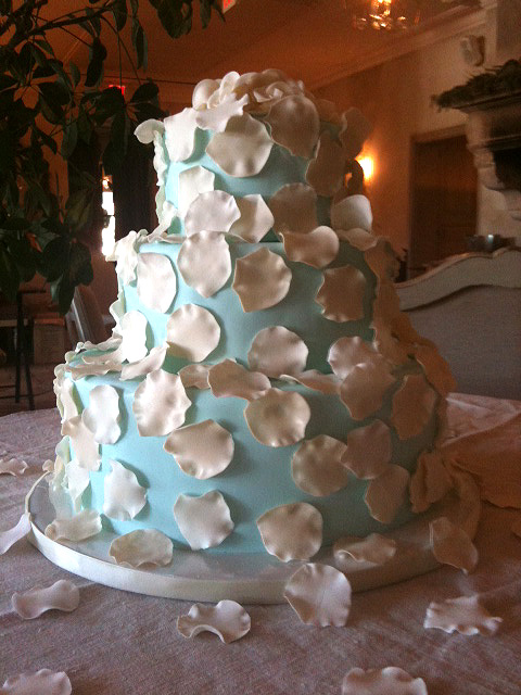 Wedding Cake with Delicate Petals
