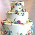 Wedding Cake with Pretty Spring Flowers