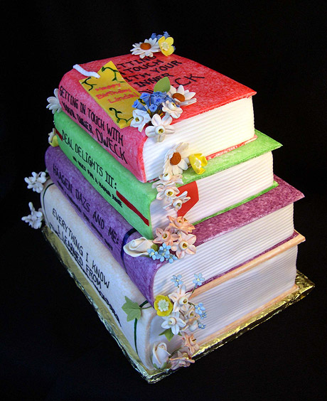 Stack of Books Cake
