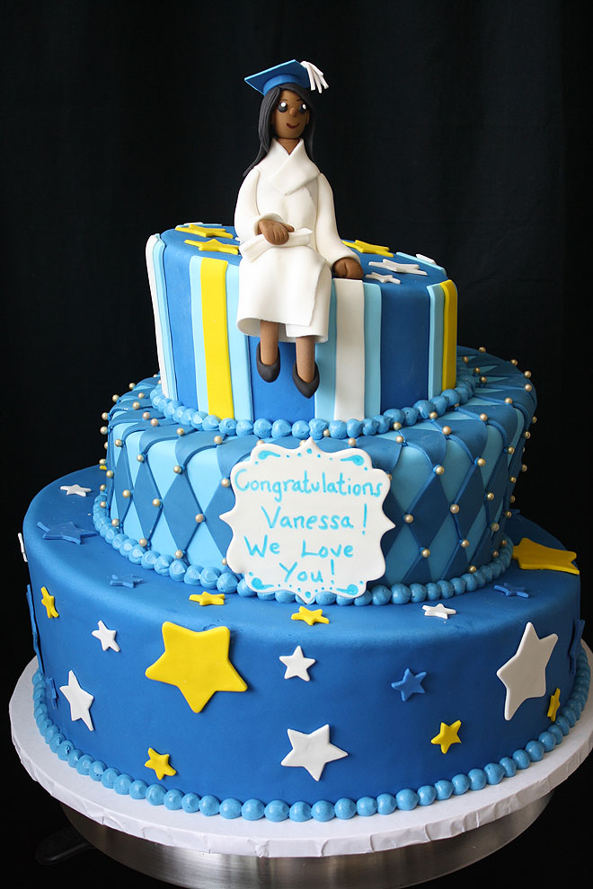 Topsy Turvy Graduation Cake