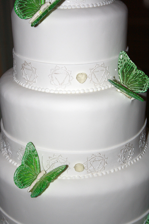 Wedding Cake with Sugar Butterflies